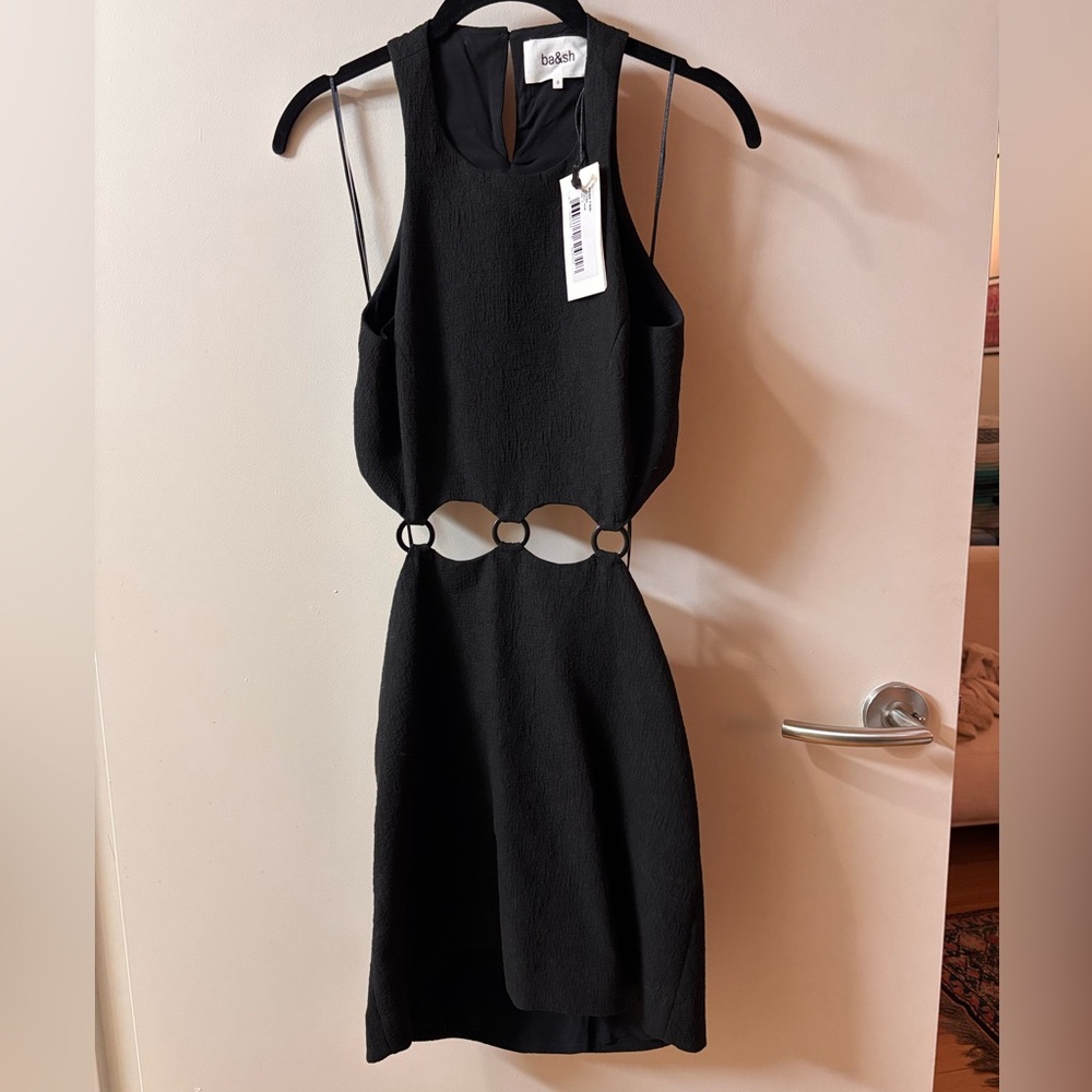 NWT Ba&sh Tibbi mini black dress